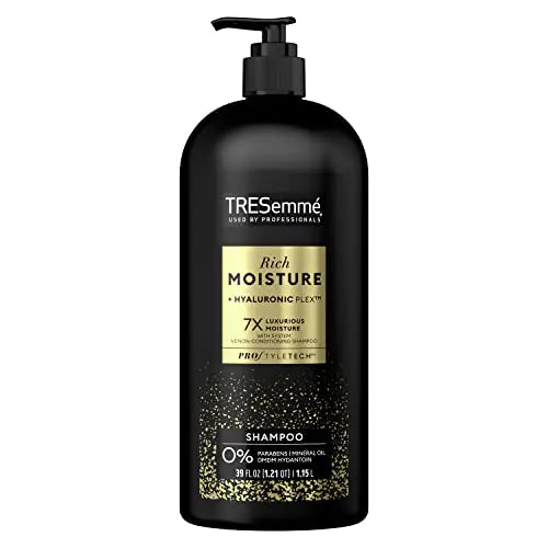 TRESemmé Rich Moisture Hydrating Shampoo with Pump 4 Count for Dry Hair Formulated With Pro Style Technology 39 fl oz