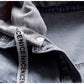 Women's Loose Fit Denim Jacket with Hood and Pockets