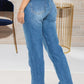 Women's High-Waisted Loose Fit Denim Jeans with Pockets