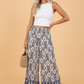 Boho Smocked High Waist Wide Leg Pants