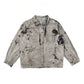 Men's Hip-hop Color Block Denim Jacket with Pockets