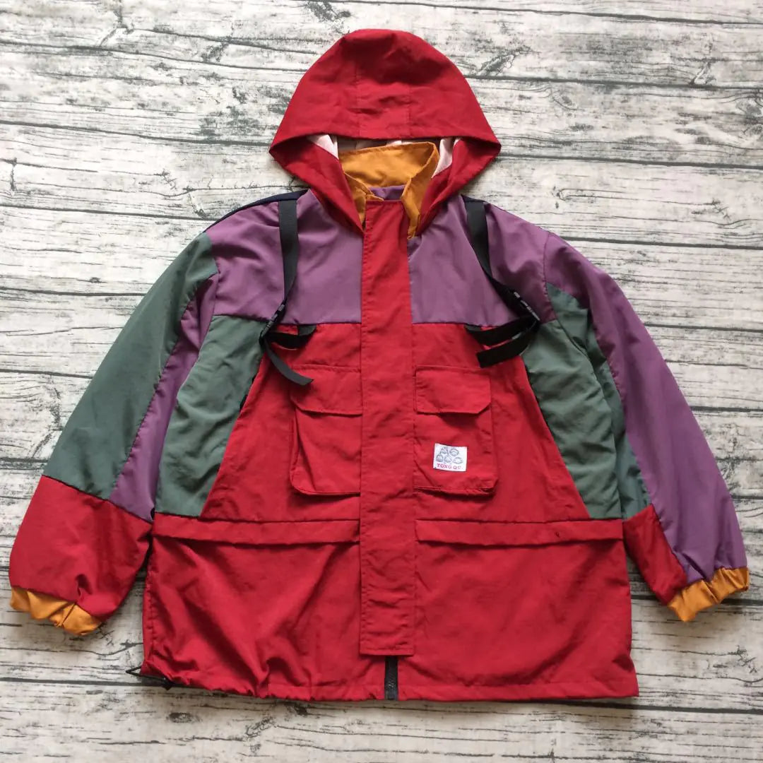 Japanese Style Color Block Jacket with Pockets
