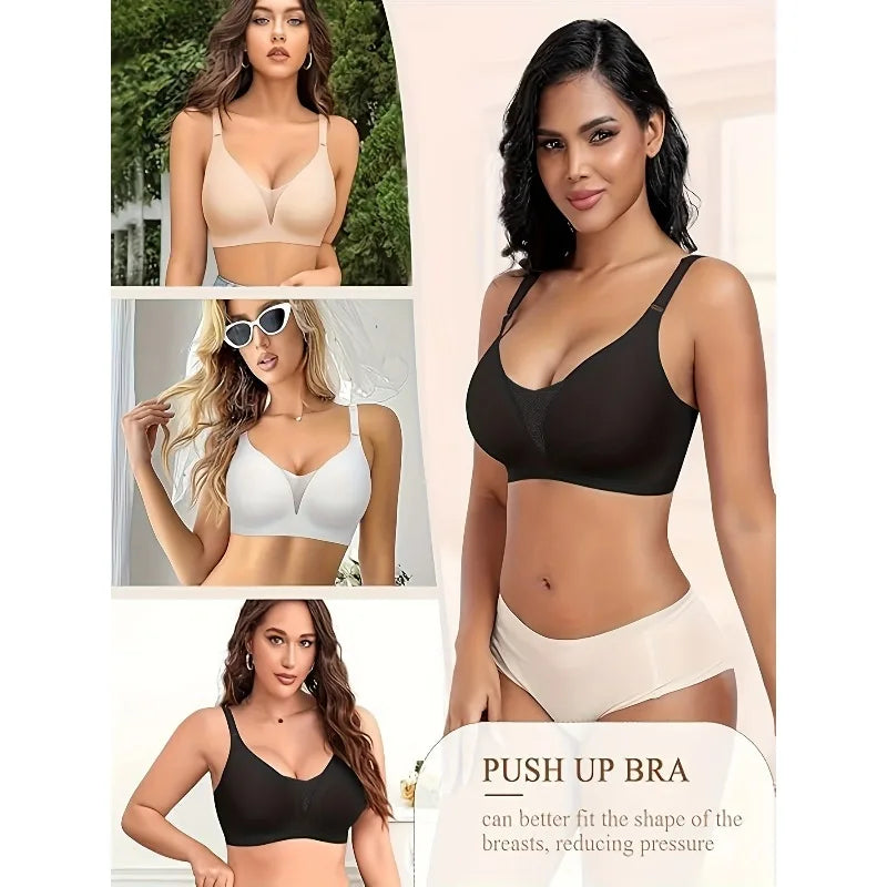 Sexy Seamless Bra Wire Free Brassiere Adjustable Wireless Bras Women Underwear Female Push Up Padded Bralette Lingerie Intimates