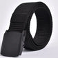 Men's Canvas Belt Plastic Buckle Metal-Free Tactical Waist Belt Outdoor Hiking Webbing Nylon Belt Women's Belt Neutral Belts New