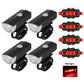 MTB Bike Front Lights USB LED Rechargeable Waterproof Mountain Bike Headlight Bicycle Safety Warning Light Cycling Accessories