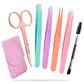 5pcs Professional-Grade Foot Care Kit with Stainless Steel Cuticle Scissors, Tweezers, and Nail Tools - Portable,Foot Care Tools
