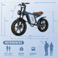 JANSNO X60 20" Fat Tires Electric Bikes 750W*2 Dual Motor 48V 23Ah Battery