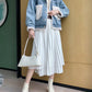 Women's Denim Jacket with Fleece Collar and Loose Fit