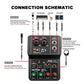 2 Channels Professional Portable Audio Interface Sound Card Console Mini USB MIXER for Guitar Recording Studio Singing TEYUN Q12