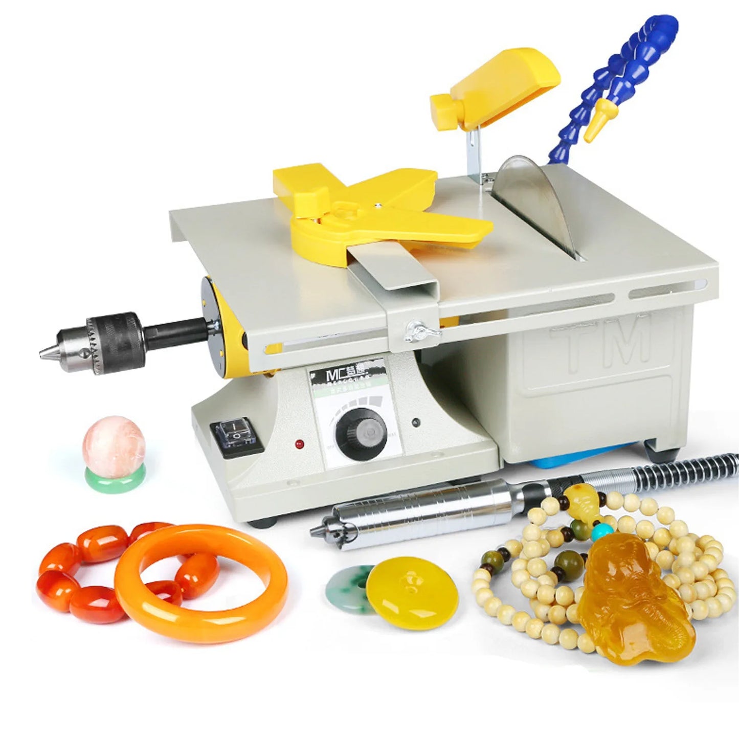 850W Desktop Polishing Machine Mini Table Saw Stone Jade Engraving Machine Grinding Polishing for Metal Wood Cutting Machine