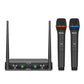 Professional UHF Wireless Microphone System 2 Channels 50m Range with Receiver for Karaoke Singing Home Party Performance 500-59