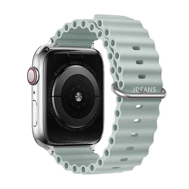 Ocean strap For Apple Watch Ultra 2 Band 49mm 10 9 8 7 45mm 41mm Silicone Bracelet Wristband iWatch 6 5 4 3 SE 44mm 40 42mm band