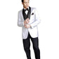 "Bradford" White Tuxedo Jacket Shawl (Separates)