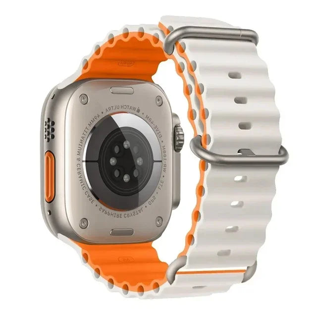 Ocean strap For Apple Watch Ultra 2 Band 49mm 10 9 8 7 45mm 41mm Silicone Bracelet Wristband iWatch 6 5 4 3 SE 44mm 40 42mm band