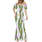 Elegant 2025 Premium Polynesian Puakenikeni Hawaiian Floral Print Made to Order Couture Fishtail Skirt Tonga Charming Style