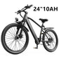 Commuter Electric Mountain Bike Electric Bicycles for Adults with 30-Mile Range, 19 MPH, 500W Brushless Motor, 26" 24" Tires