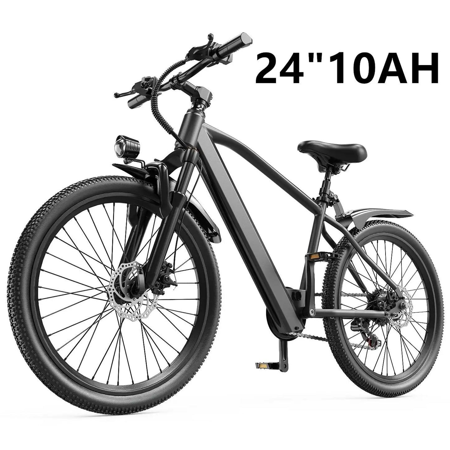 Commuter Electric Mountain Bike Electric Bicycles for Adults with 30-Mile Range, 19 MPH, 500W Brushless Motor, 26" 24" Tires