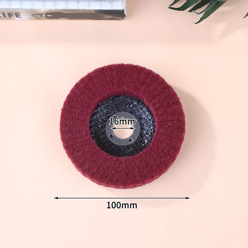〔CC55〕100/115/125mm Grinding Wheel For Angle Grinder Nylon Fiber Flap Polishing Wheel Non-woven Grinding Disc For Metal Wood