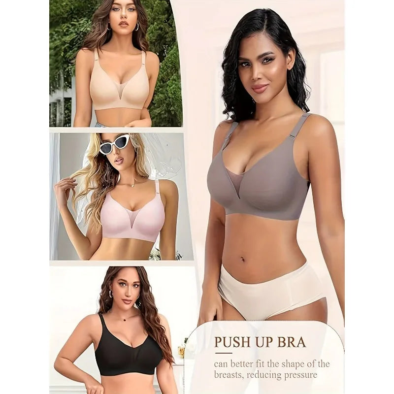 Sexy Seamless Bra Wire Free Brassiere Adjustable Wireless Bras Women Underwear Female Push Up Padded Bralette Lingerie Intimates