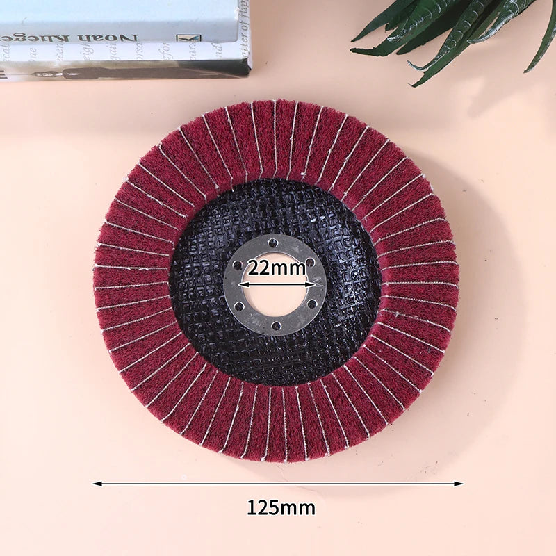 〔CC55〕100/115/125mm Grinding Wheel For Angle Grinder Nylon Fiber Flap Polishing Wheel Non-woven Grinding Disc For Metal Wood