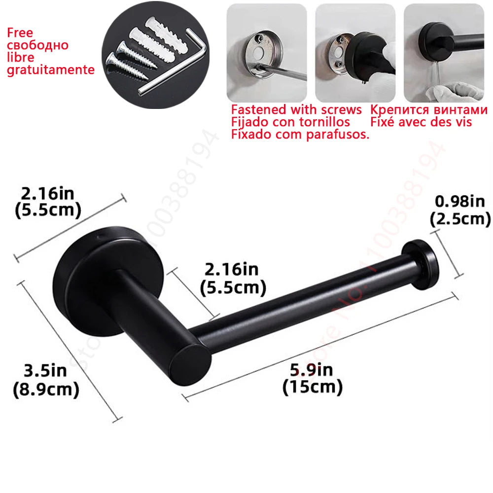 Self-Adhesive Toilet Paper Holder Bathroom Stainless Towel Holder Toilet Punch-free Roll Paper Holder Kitchen Hook Storage Holde