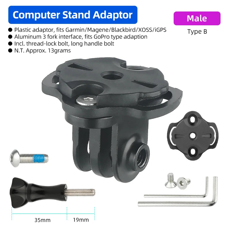 Bicycle Computer Mount Bracket Fixed Base Quick Repair Accessories for Garmin Gopro Camera Headlight Adapter Replacement Parts