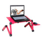 Adjustable Laptop Desk Stand Portable Aluminum Ergonomic Lapdesk For TV Bed Sofa PC Notebook Table Desk Stand With Mouse Pad