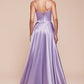 Chic Polished A-Line Satin Bustier Gown for Special Occasion CDCD337