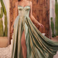 Chic Polished A-Line Satin Bustier Gown for Special Occasion CDCD337