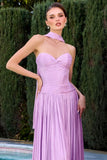 Strapless Dress, Sweetheart Neckline, Pleated, Luminescent Chiffon, A-Line Skirt