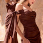 Stretch Jersey Gathered Off or On Shoulder Bodice Leg Slit Long Prom & Bridesmaid Dress CDCD943