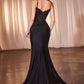 Fitted Satin & Lace Gown With Off The Shoulder Accessory
