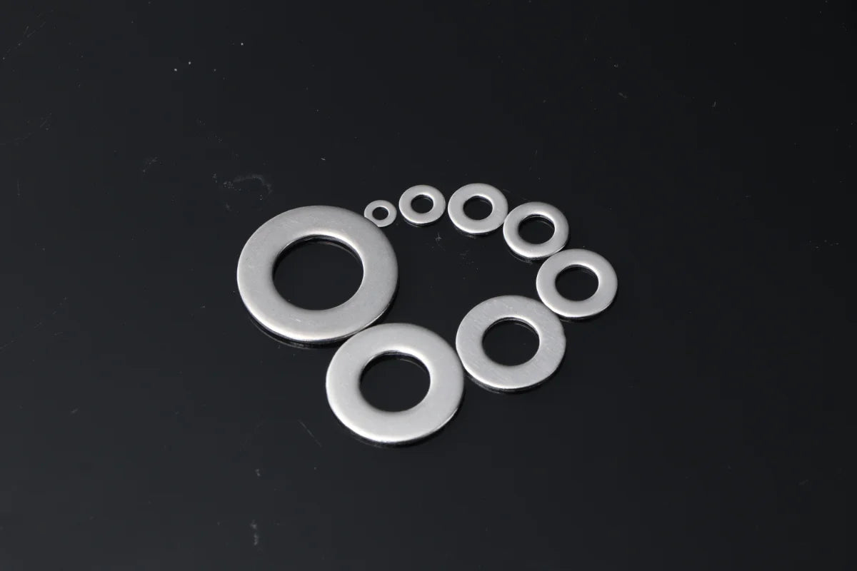 180/360/580/684/1010PCS Stainless Steel Washer M2 M3 M4 M5 M6 M8 M10 M12 Flat Washers Ring Plain Washer Gaskets Assortment Kit