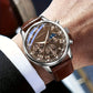 Luxury Men Business Watches  Fashion Leather Strap Round Dial Male's Analog Quartz Wristwatch Reloj Hombre（Without Box）