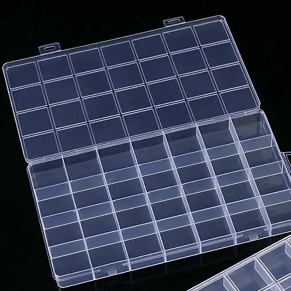 Plastic Storage Box 28 Grid With Slot Beaded Anti-string Grid  Jewelry Classification Parts Division Box Jewelry Box Organizer