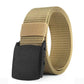 Men's Canvas Belt Plastic Buckle Metal-Free Tactical Waist Belt Outdoor Hiking Webbing Nylon Belt Women's Belt Neutral Belts New