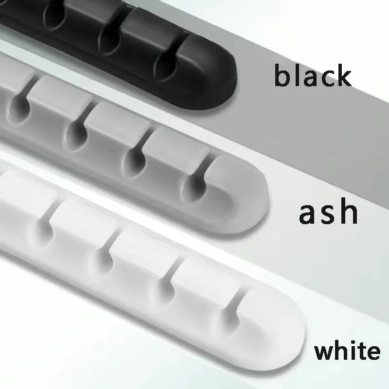 1pc Self-Adhesive Cable Organizer for Easy Wire and Data Cable Management - 7 Hole Black Wire Clips and Network Cable Clamps