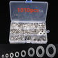 180/360/580/684/1010PCS Stainless Steel Washer M2 M3 M4 M5 M6 M8 M10 M12 Flat Washers Ring Plain Washer Gaskets Assortment Kit