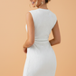 Textured Ruched Side Bodycon Tank Dress