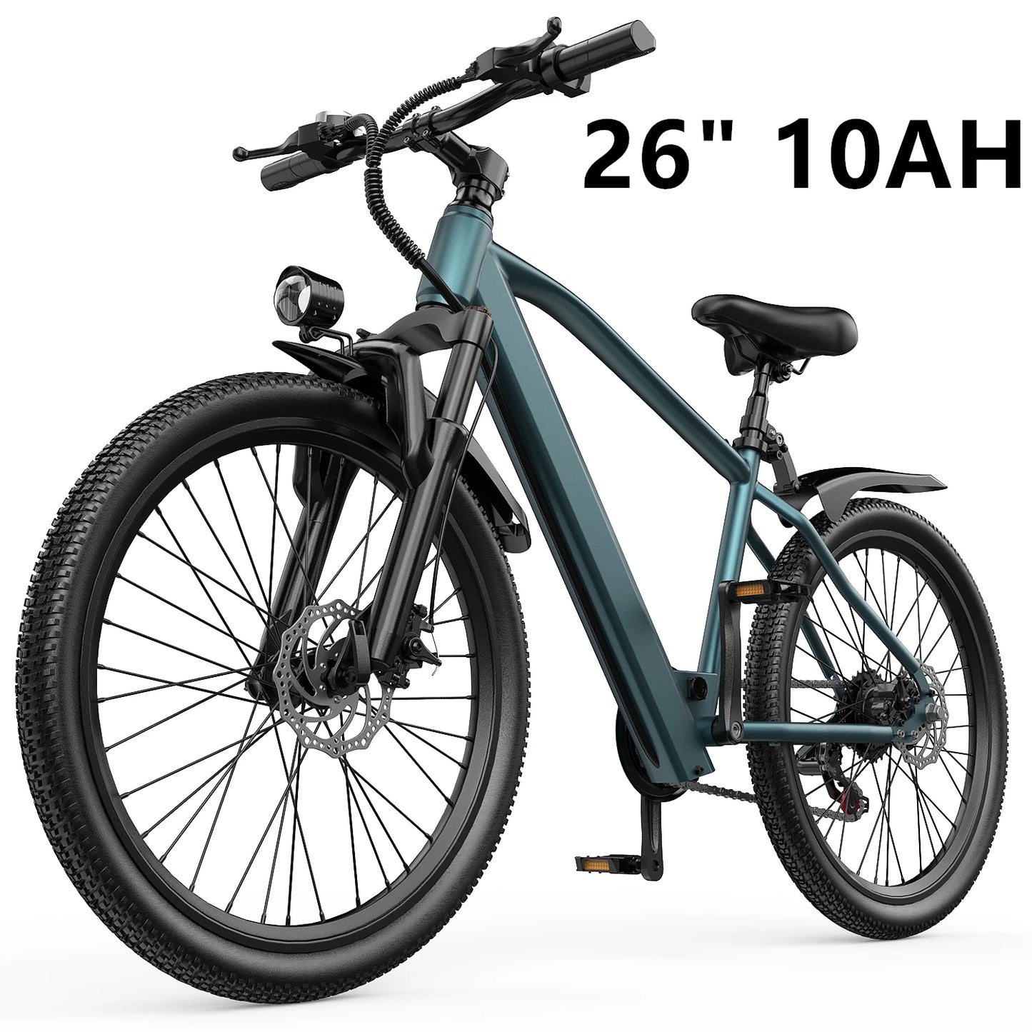 Commuter Electric Mountain Bike Electric Bicycles for Adults with 30-Mile Range, 19 MPH, 500W Brushless Motor, 26" 24" Tires