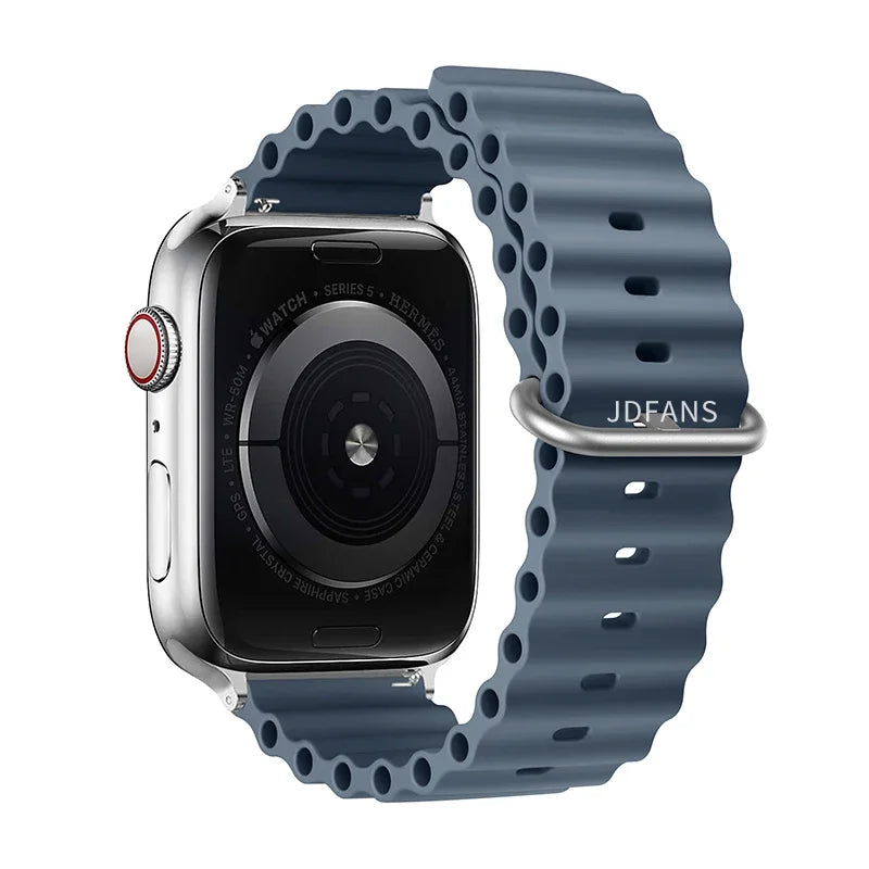 Ocean strap For Apple Watch Ultra 2 Band 49mm 10 9 8 7 45mm 41mm Silicone Bracelet Wristband iWatch 6 5 4 3 SE 44mm 40 42mm band
