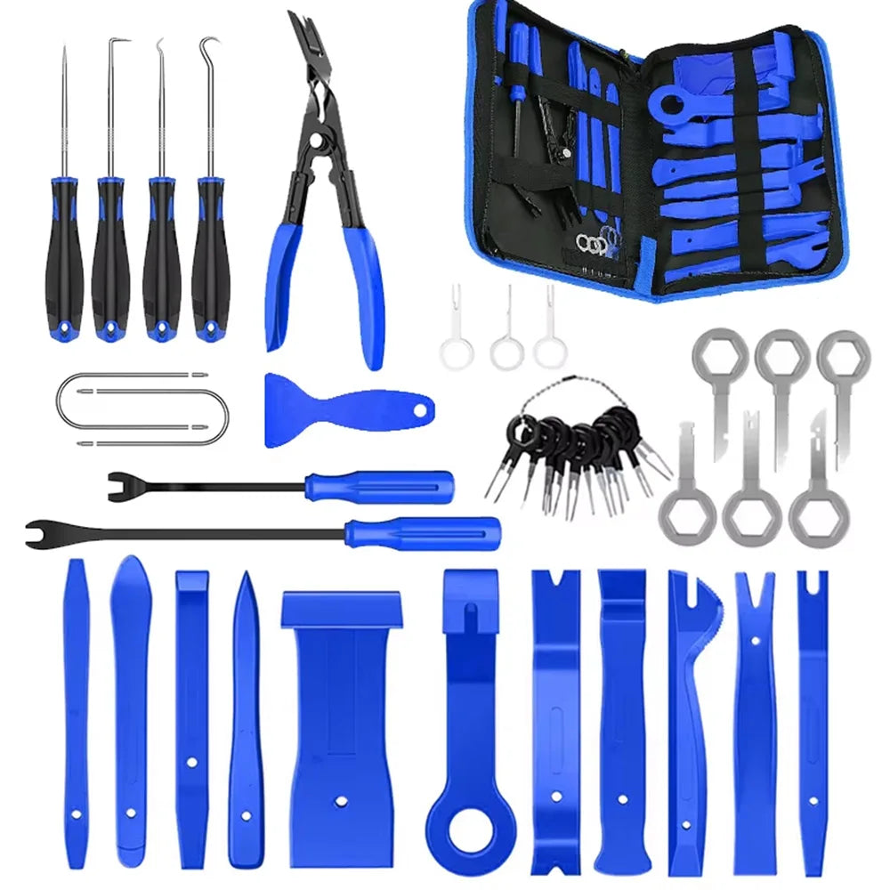 Auto Door Clip Panel Trim Removal Tool Car Audio Disassembly Kits Navigation Disassembly Installer Prying Automobile Nail Puller