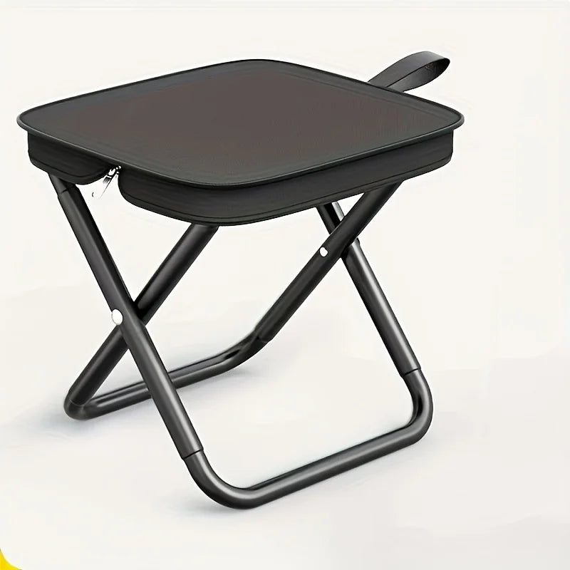 1pc Folding Travel Stool - Compact & Sturdy Seat, Great for Camping, Fishing & Outdoor Use, Easy Setup, Zipper Stool for Outdoor