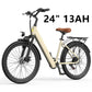 Commuter Electric Mountain Bike Electric Bicycles for Adults with 30-Mile Range, 19 MPH, 500W Brushless Motor, 26" 24" Tires