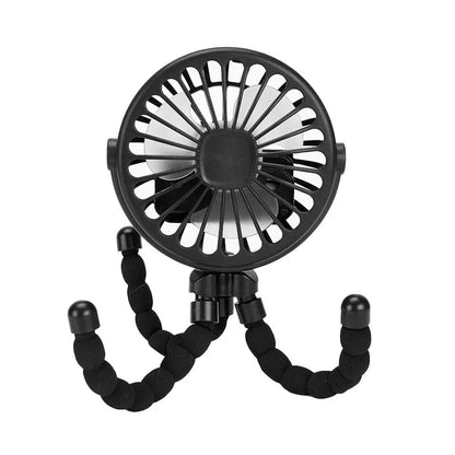Multi Functional Student Baby Stroller Portable USB Rechargeable Lithium Battery Octopus Mini Fan