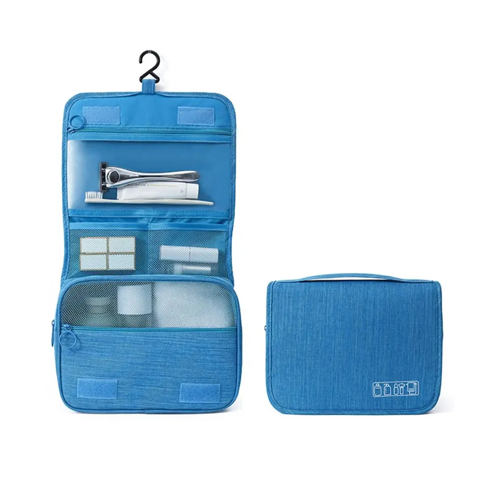 Foldable Toiletry Bag Organizer Hanging Storage Bag Bathroom Makeup Bag Case Travel Dry And Wet Separation Cosmetic Wash Bag