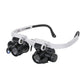 Hot sell 2XLED Watch Jeweler Repair Magnifier Head-Mounted Headband Adjustable Magnifying Head Eye Glasses Loupe Lens 8X 15X