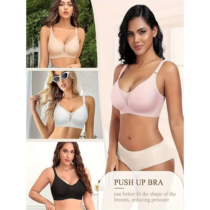 Sexy Seamless Bra Wire Free Brassiere Adjustable Wireless Bras Women Underwear Female Push Up Padded Bralette Lingerie Intimates