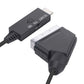 SCART to HDMI Converter Cable Video Audio Converter Adapter Scart in HDMI Out Suport 720P/1080P Switch for HDTV DVD