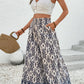 Boho Smocked High Waist Wide Leg Pants